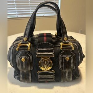Authentic Gucci GG Canvas Aviatrix Boston Bag